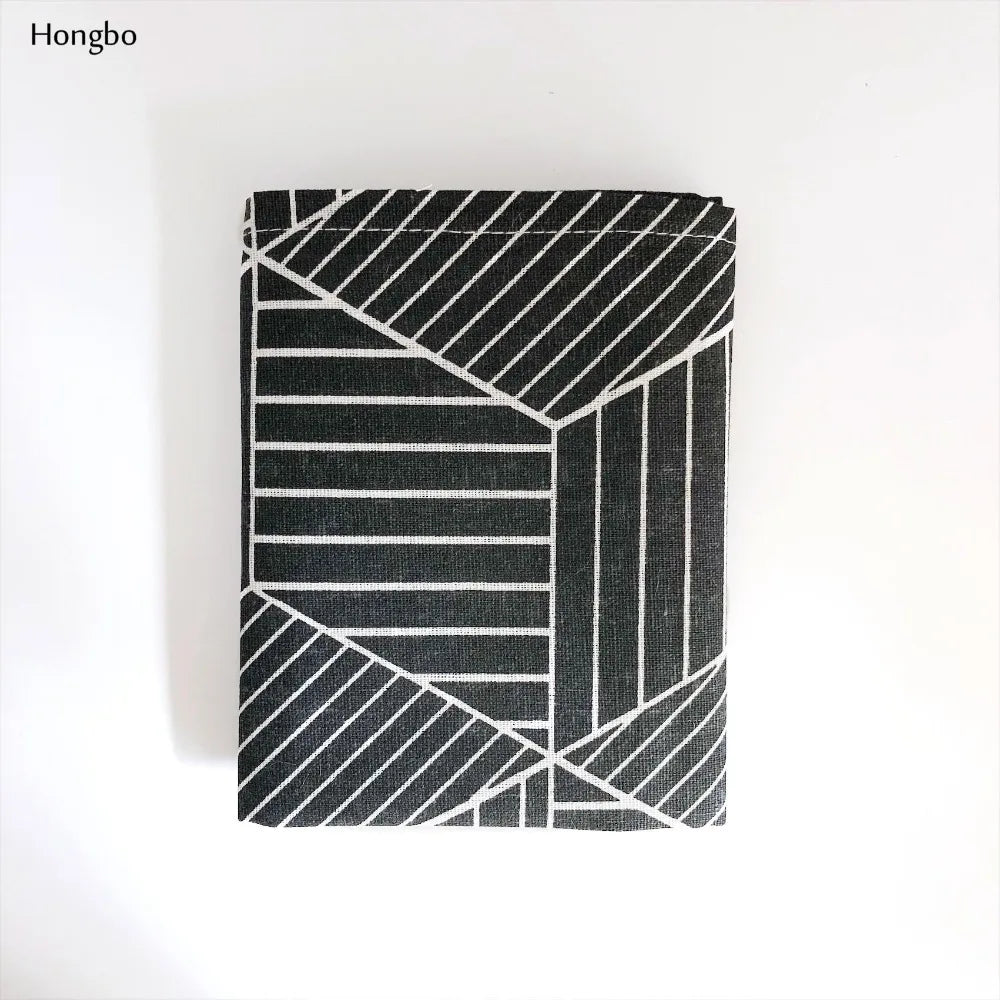 Hongbo 1 Pcs Plaid Cotton Placemat Japanese Fashion Style Fabric Table Mats Napkins Simple Design Tableware Kitchen Tool