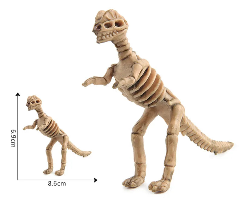 12Pcs Mini Dinosaur Skeleton Fossils Bones Action Figures Toys Kit Simulation Dinosaur Model Educational Toy For Children Boys