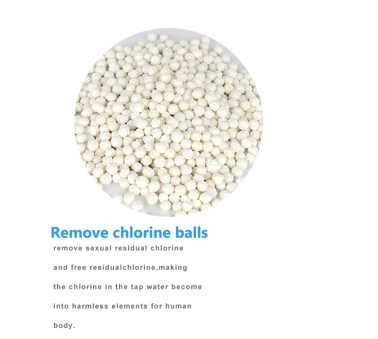 DIY Fill Filter Cartridge Far Infrared Maifan Stone Calcium Sulfite Remove chlorine balls Alkaline Tourmaline KDF Resin Purifier