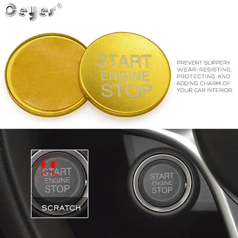 Ceyes Car Styling Accessories Start Stop Engine Button Cover Case For Alfa Romeo Mito 159 147 156 Giulietta Stelvio 166 Stickers