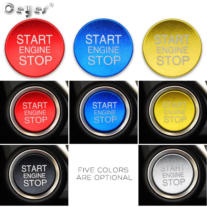 Ceyes Car Styling Accessories Start Stop Engine Button Cover Case For Alfa Romeo Mito 159 147 156 Giulietta Stelvio 166 Stickers