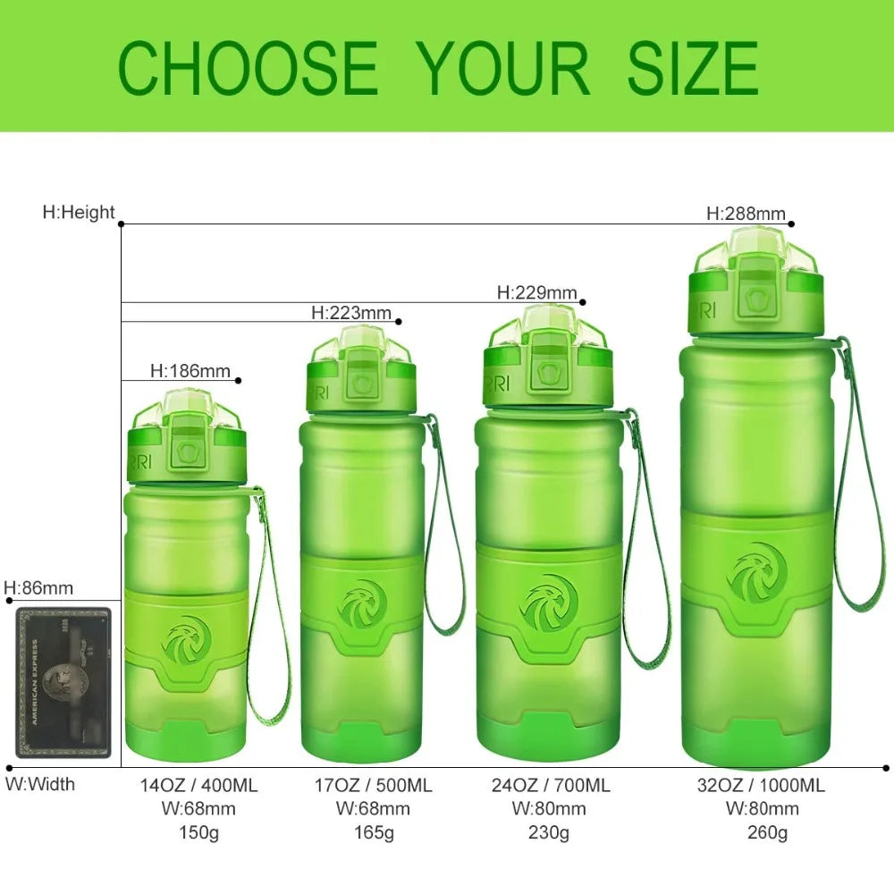 ZORRI Sports Water Bottle Protein Shaker Bpa Free Eco-Friendly Portable Gym Hiking Drinkware Bottle Gourde Botella De Agua