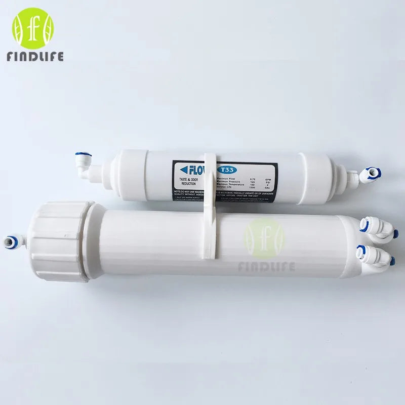 Quick connect 10 Inch T33 with 2pcs fitting Water Purifier INLINE COCONUT Carbon Post  WATER FILTER cartridge  REVERSE OSMOSIS