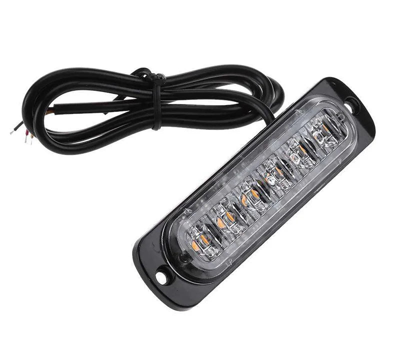 Light Bar Work Ligth 6 LED Flash Emergency Car Vehicle Warning Strobe Flashing Lights for Motorcycle Tractor Ultra-thin Lamp 12V