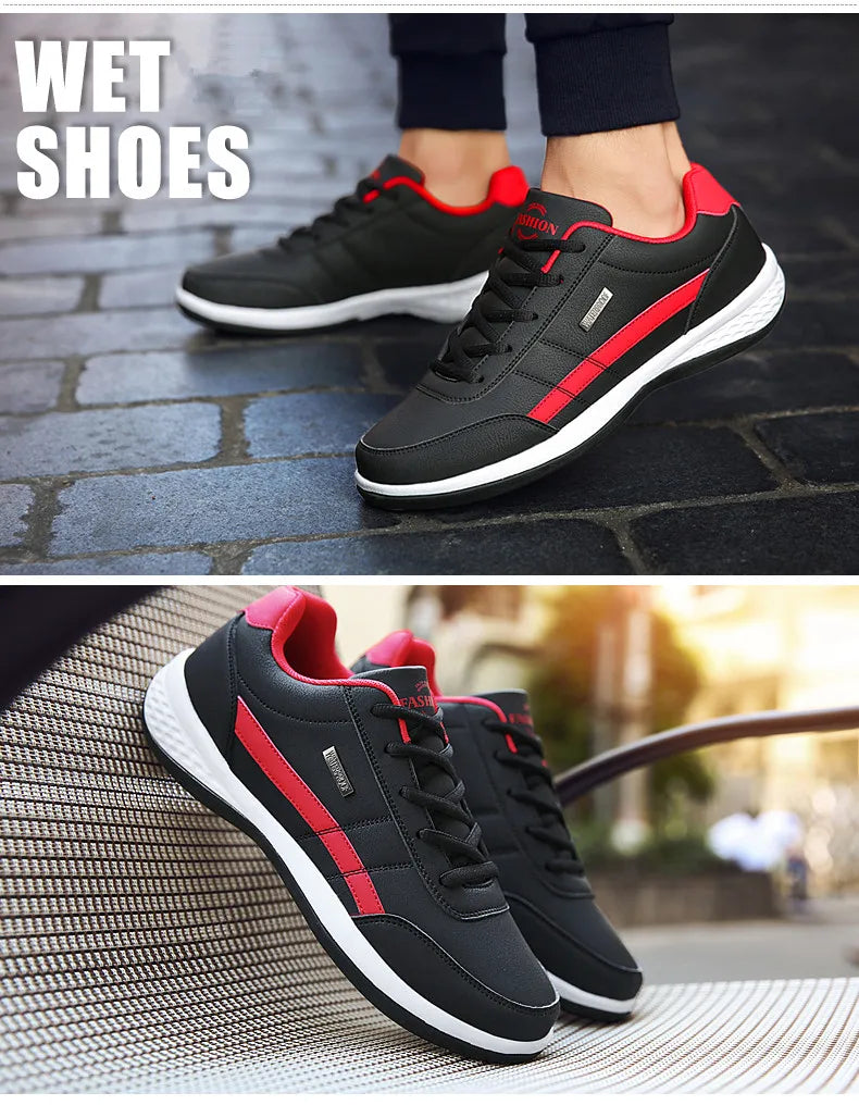 2024 New Fashion Men Sneakers for Men Casual Shoes Breathable Lace up Mens Casual Shoes Spring Leather Shoes Men chaussure homme