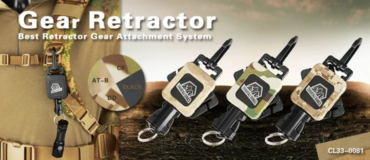 Free Shipping 4 Color Tactical Military Gear Retractor For Tactical Backpack Outdoor Hiking Camping Travel Kit GZ330081