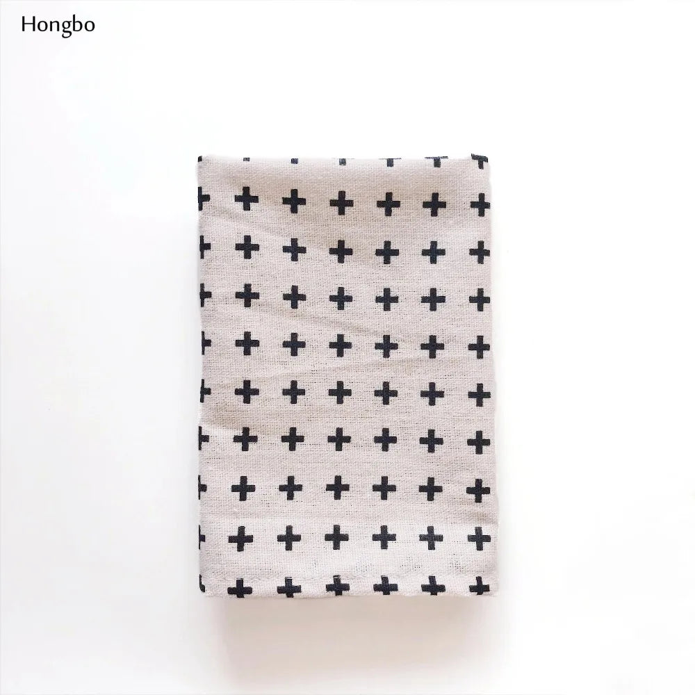 Hongbo 1 Pcs Plaid Cotton Placemat Japanese Fashion Style Fabric Table Mats Napkins Simple Design Tableware Kitchen Tool