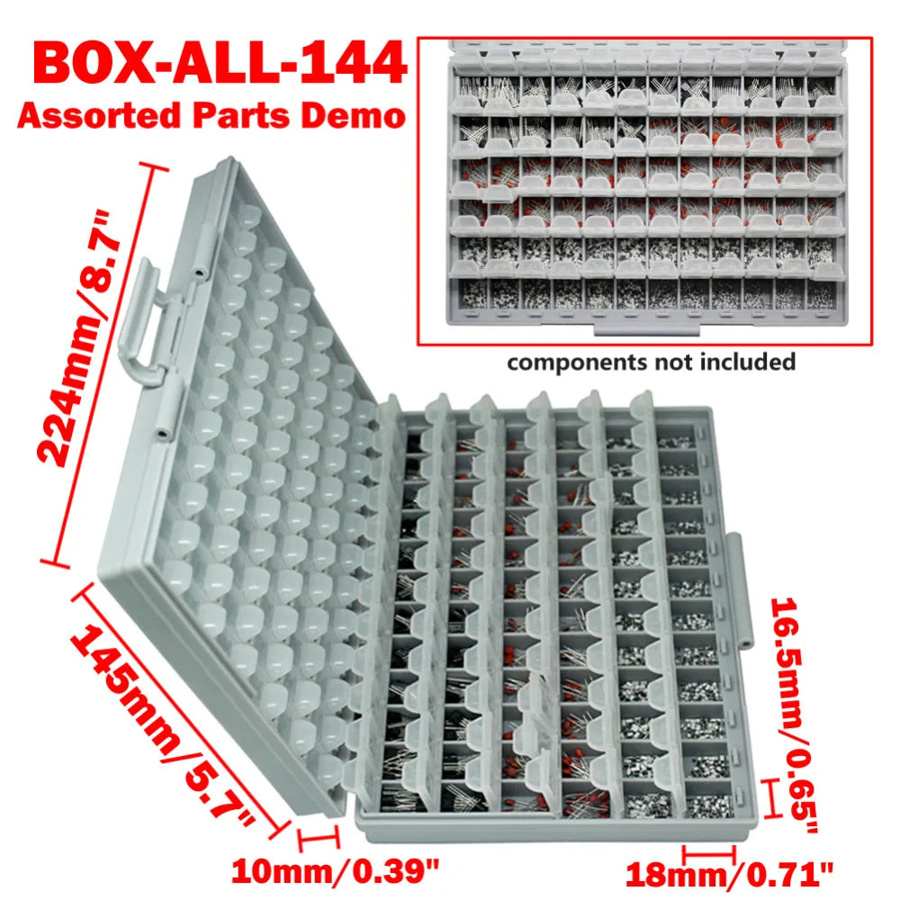 AideTek SMD storage SMT resistor capacitor Electronics Storage Cases & Organizers transparent toolbox storage box plastic BOXALL