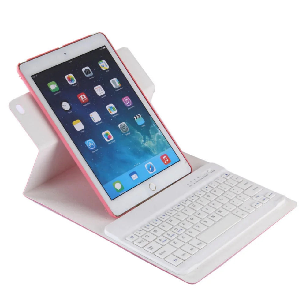 For New iPad 9.7 2017 7 Colors LED Backlit 360 Degree Swivel Rotating Smart Clamshell Wireless Bluetooth Keyboard Case Cover