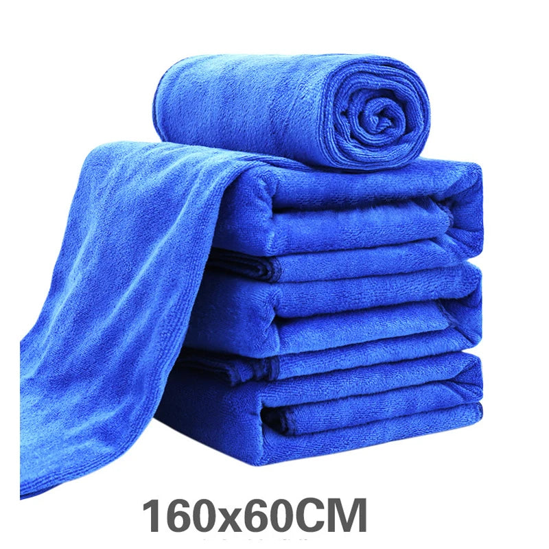 160*60cm 1pcs Car Wash Towel Car Microfiber Towel Hemming Car Care Detailing Wash Cleaning Drying Cloth