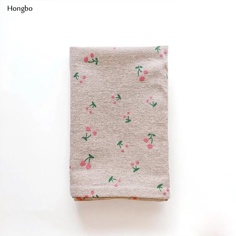 Hongbo 1 Pcs Plaid Cotton Placemat Japanese Fashion Style Fabric Table Mats Napkins Simple Design Tableware Kitchen Tool