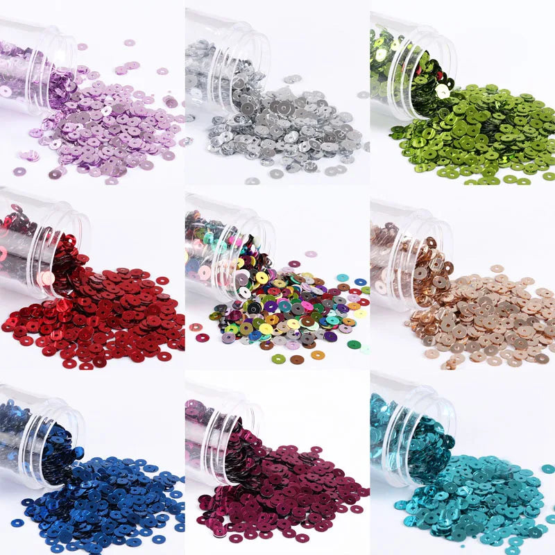 2000Pcs(10g) 4mm Matting Sequin PVC Flat Round Dull Polish Sequins Paillettes Sewing Wedding Craft Women Garments Accessories