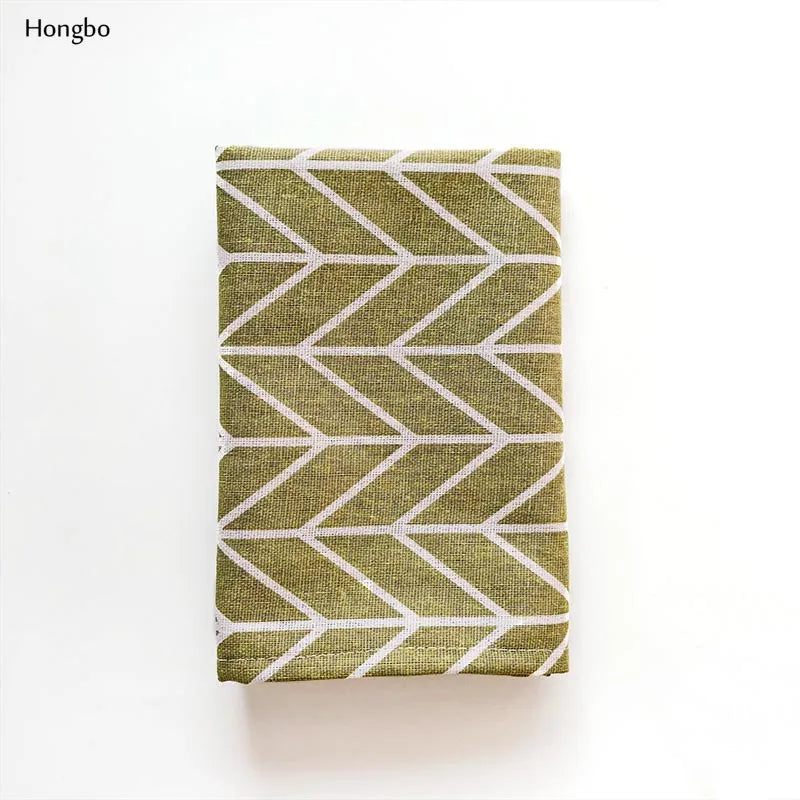 Hongbo 1 Pcs Plaid Cotton Placemat Japanese Fashion Style Fabric Table Mats Napkins Simple Design Tableware Kitchen Tool