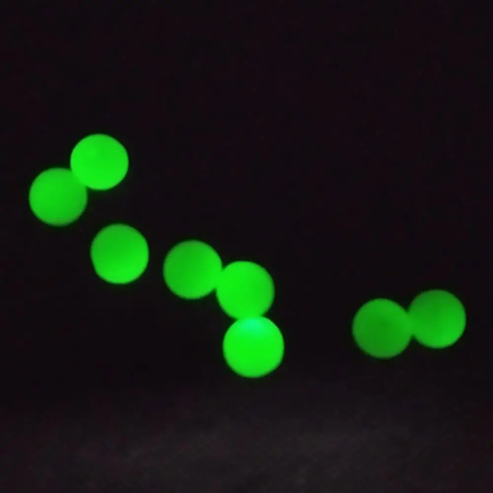 100pcs/lot Soft Fishing Beads Stopper 3mm-12mm Luminous Round Fishing Space Beans Stops Soft Rubber Rig Lure Accessories