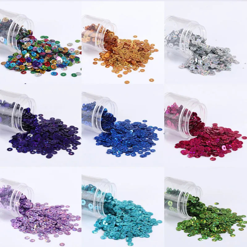 2000Pcs(10g) 4mm Matting Sequin PVC Flat Round Dull Polish Sequins Paillettes Sewing Wedding Craft Women Garments Accessories