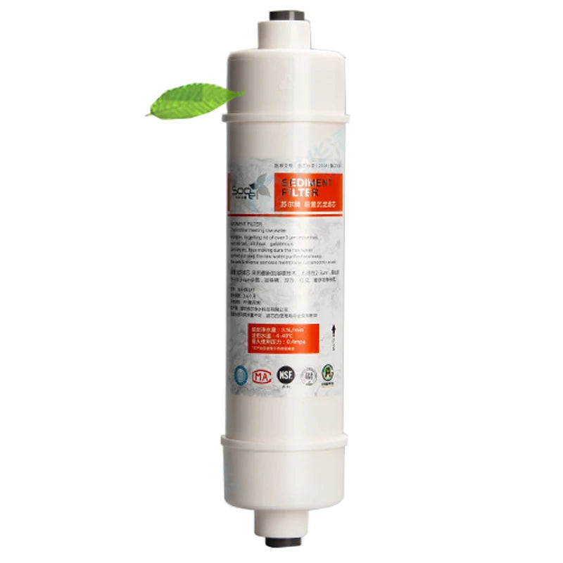 10 Inch SOOEL Quick connect PPF/SEDIMENT CARTRIDGE with 2 fittings Water Purifier Filter Cartridge Aquarium REVERSE OSMOSIS