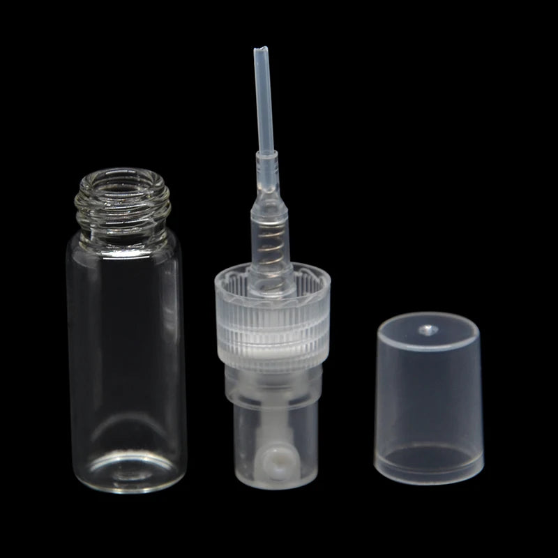 5pcs/pack 2ML 3ML 5ML 10ML Clear Mini Perfume Glass Bottle Empty Cosmetics Bottle Sample Test Tube Thin Glass Vials Amber