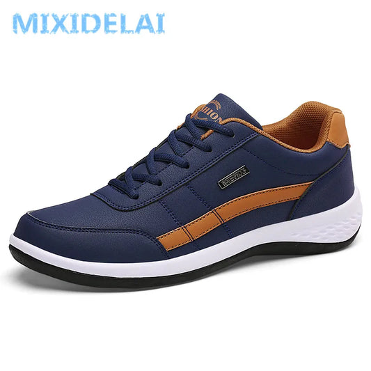 2024 New Fashion Men Sneakers for Men Casual Shoes Breathable Lace up Mens Casual Shoes Spring Leather Shoes Men chaussure homme