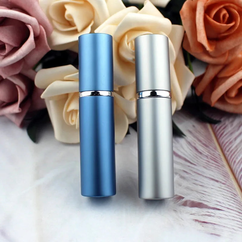 1PC 5ml 10ml Portable Mini Perfume Glass Bottle Travel Aluminum Spray Atomizer Empty Metal Parfume Atomiser Sprayer