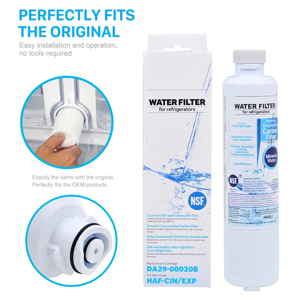 Hot! Activated Carbon Water Filter Refrigerator Water Filter Cartridge Replacement For Samsung Da29-00020b Haf-cin/exp 1 Piece