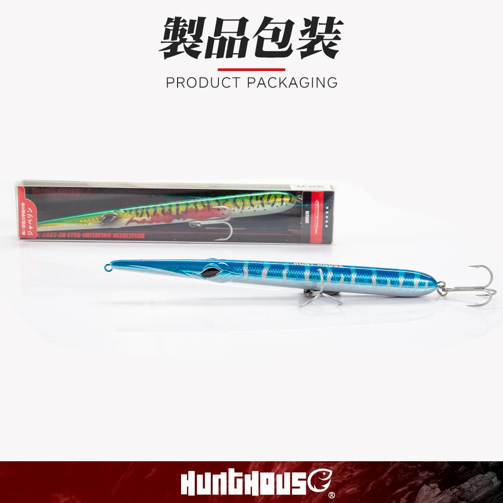 Hunthouse Fishing Lures Stylo Pencil Needlefish Casting Pencil Hard Bait Stickbaits Floating Sinking 205/180/160mm Garfish