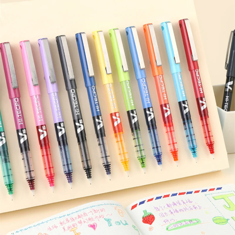 Japan PILOT BX-V5 0.5mm V7 0.7mm Straight Pen Large Capacity Color Ink Gel Pen Cute Stationary School Supplies