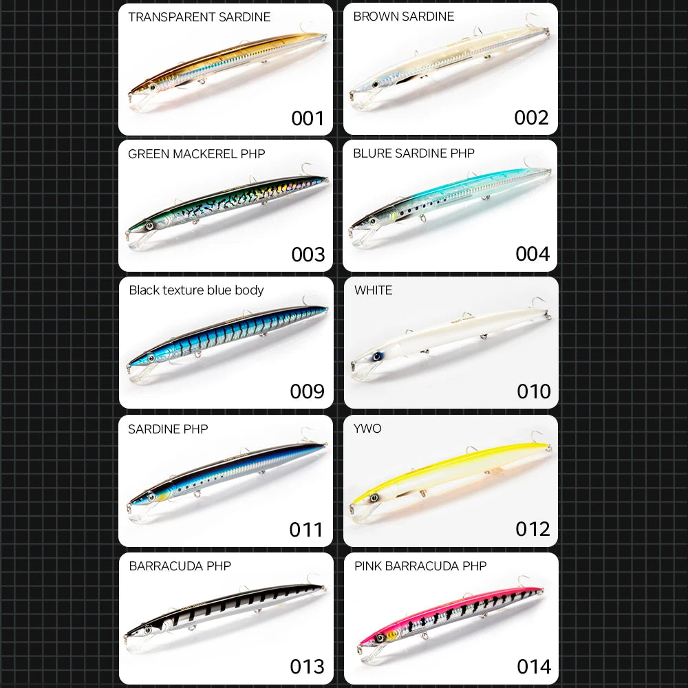 Hunthouse Minnow Fishing Lure Floating Sandeel Jerk Bonitos Seabass Fishing Tackle  Long Casting Seawater Hard Bait