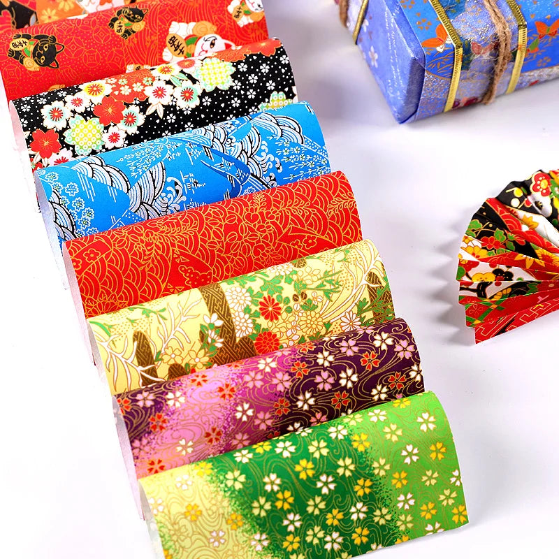 100pcs Patterned Paper Strips Lucky Star Origami Craft Paper Handmade Art Paper Folding