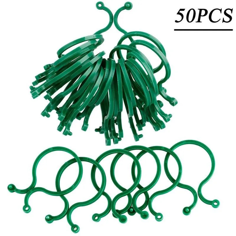 50pcs/100pcs Garden Clips Trellis for Vine Vegetable Tomato To Grow Upright Garden Plant Stand Tool Accessories Plant Support