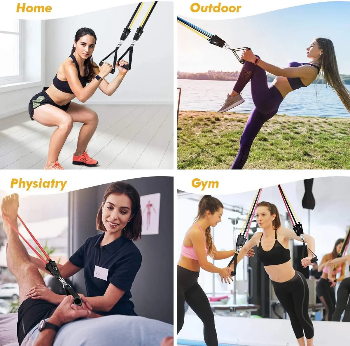 Fitness Pull Rope Resistance Rubber Band Yoga Elastic Belt Upgrade Training Stick Set Pilates Exercise Fitness Equipment