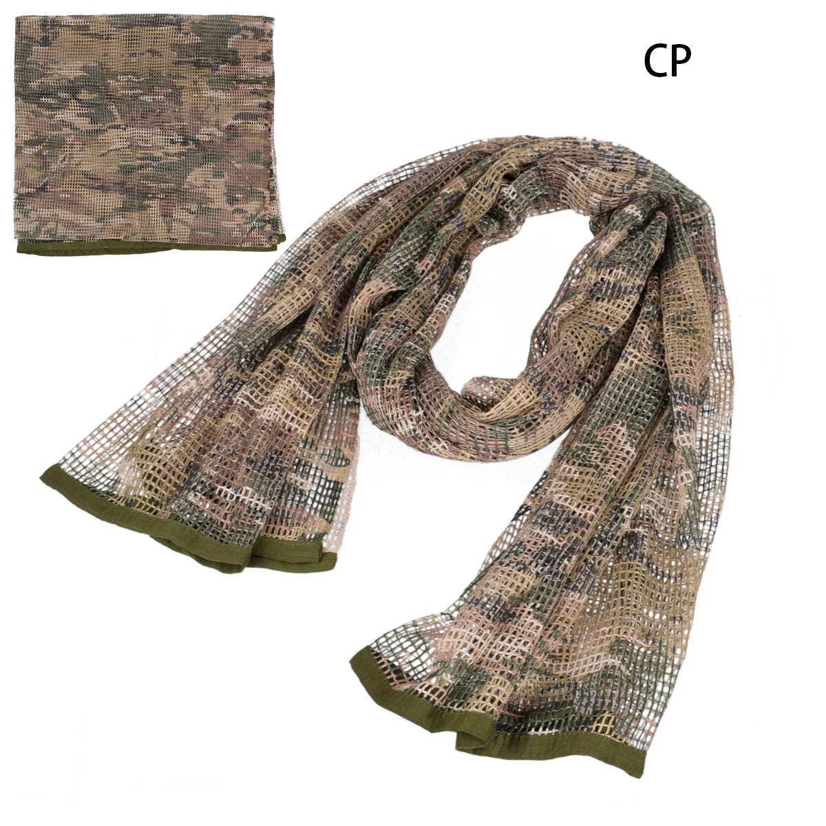 Cotton Camouflage Tactical Mesh Scarf Sniper Face Veil Camping Hunting Multi Purpose Hiking Scarve Ghillie Suit Clothes