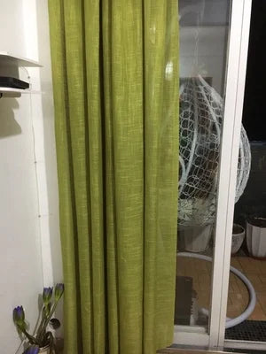 Simple modern cotton slub curtain yarn pure color cotton linen curtain yarn is thickened white curtain yarn for bedroom living