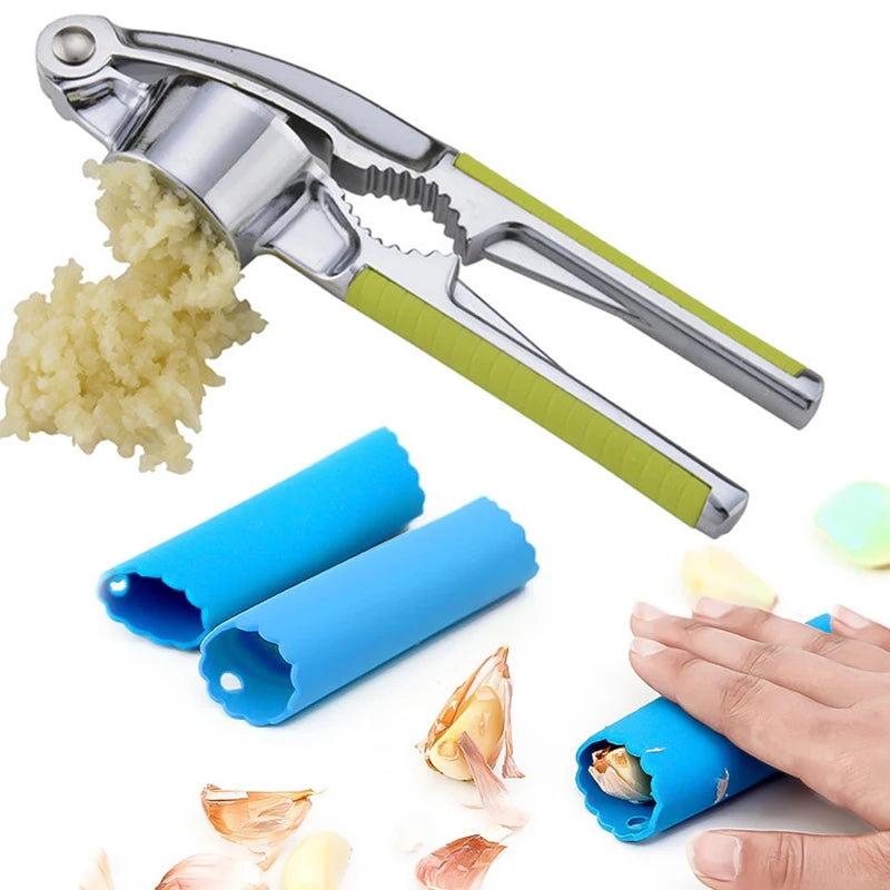 Garlic Press Crusher Squeezer Masher Home Kitchen Mincer Tool Stainless Steel Kitchen Accessories Cuisine Outils Accessoires