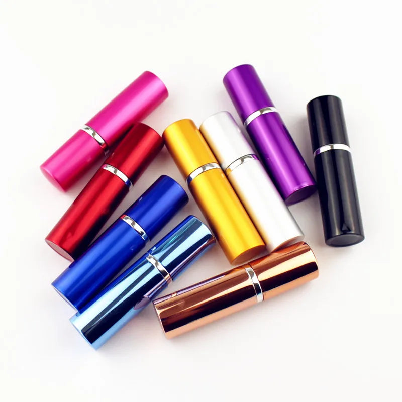 1PC 5ml 10ml Portable Mini Perfume Glass Bottle Travel Aluminum Spray Atomizer Empty Metal Parfume Atomiser Sprayer