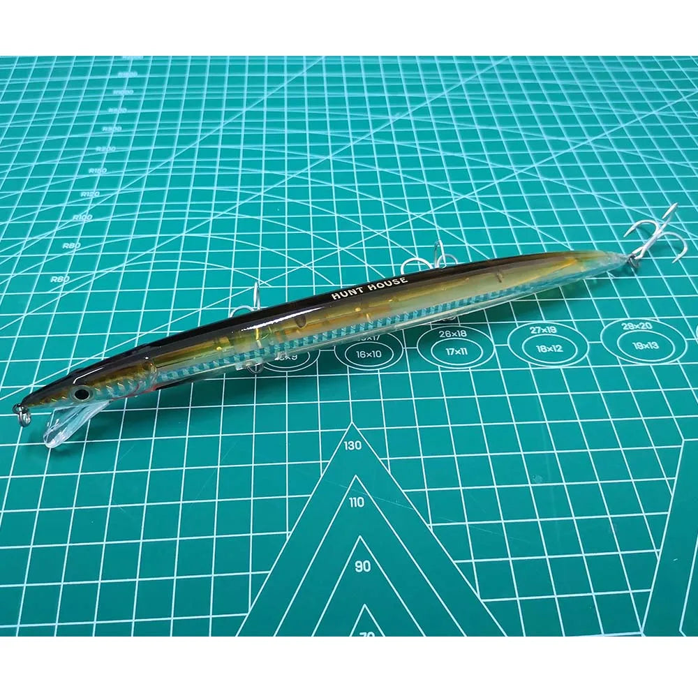 Hunthouse Minnow Fishing Lure Floating Sandeel Jerk Bonitos Seabass Fishing Tackle  Long Casting Seawater Hard Bait