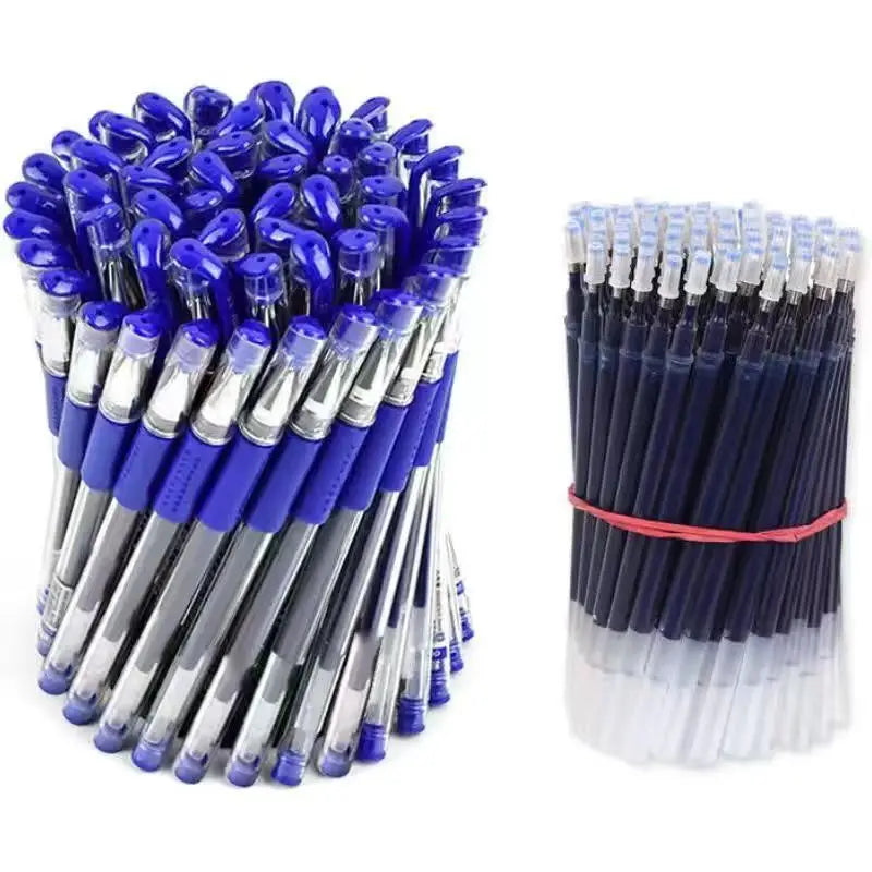 50pcs Wholesale Stationery Black Refills 0.5mm Factory Direct Office Kawaii Stationary Pen Refill Colorful Student Supplies