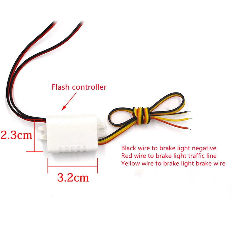 1 Pair Police Lights 3 Led Strobe Lights Flasher Auto Flash Stroboscopes Strobe Light Emergency Warning Light For Car Motorcycle