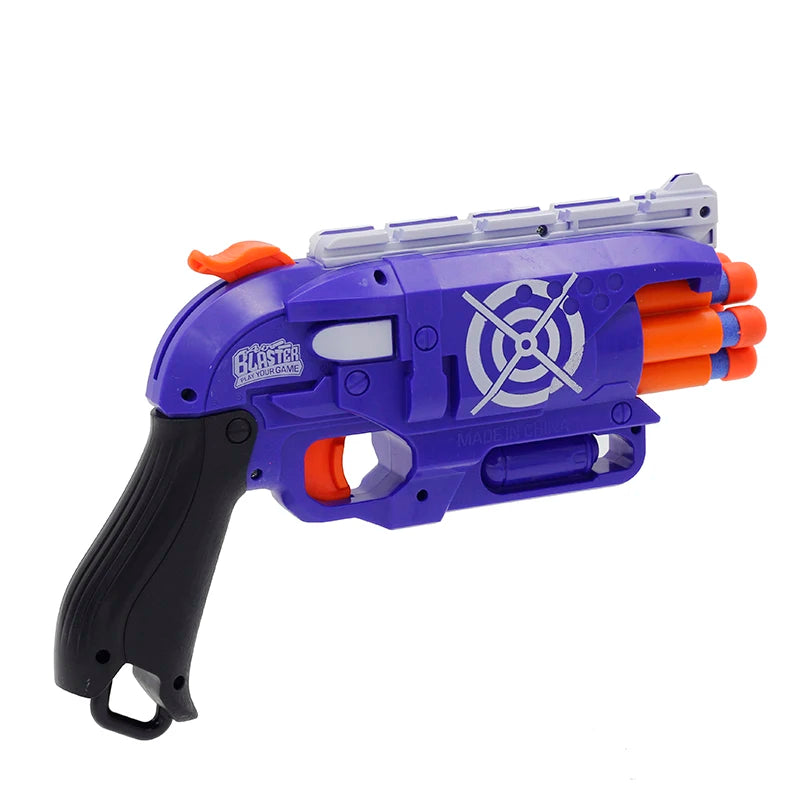 New Arrival Manual 6-Shot Revolver Soft Bullet Gun Suit for Nerf Bullets Toy Pistol Gun Dart Blaster Toys for Children