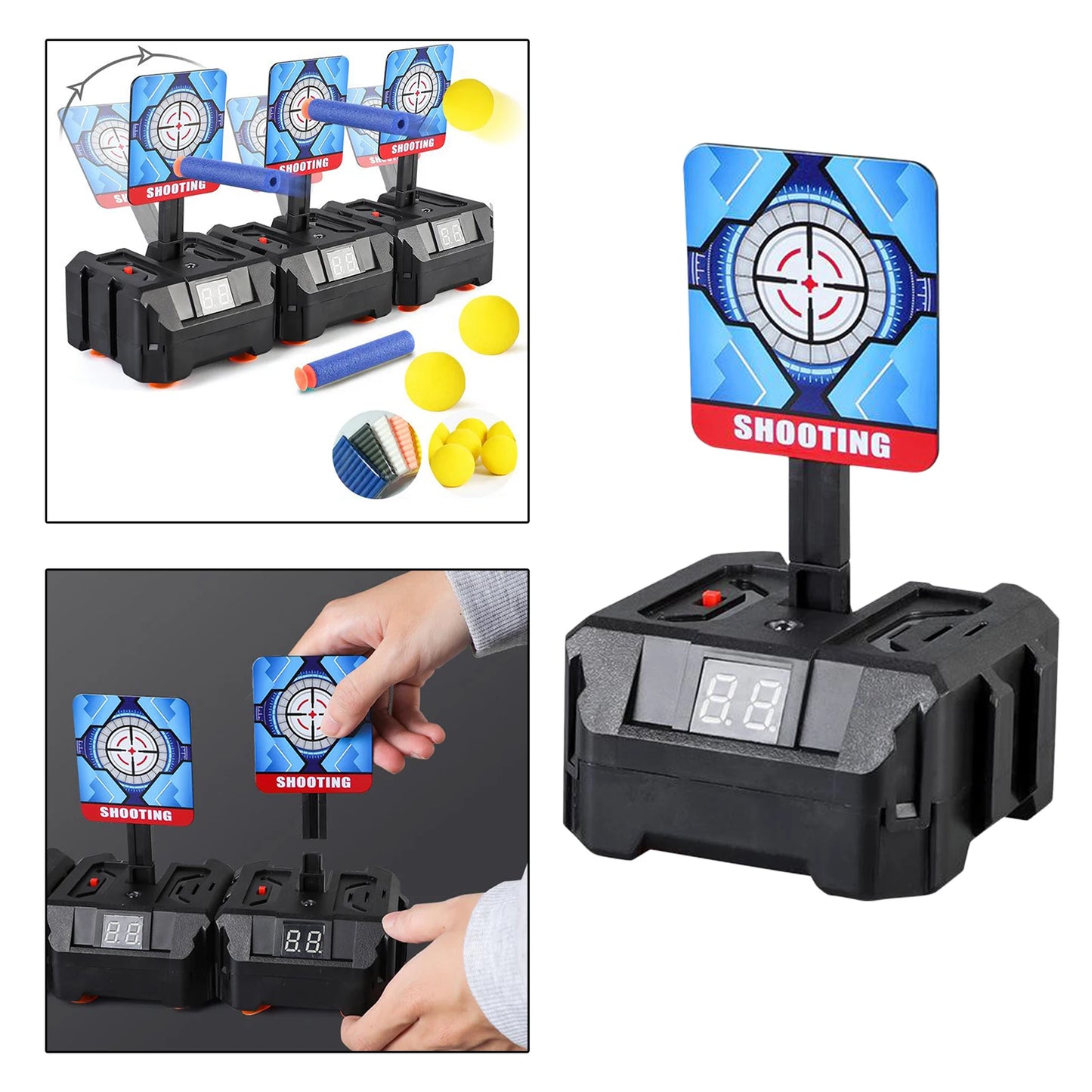 Electric Target Scoring Auto Reset Shooting Digital Target for Guns Blaster Accs