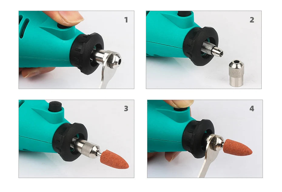 220V/110V Mini Rotary Tool DIY Mini Dremel Drill Power Tool Mini Grinder Hand Drill Polishing Machine With Dremel Accessories