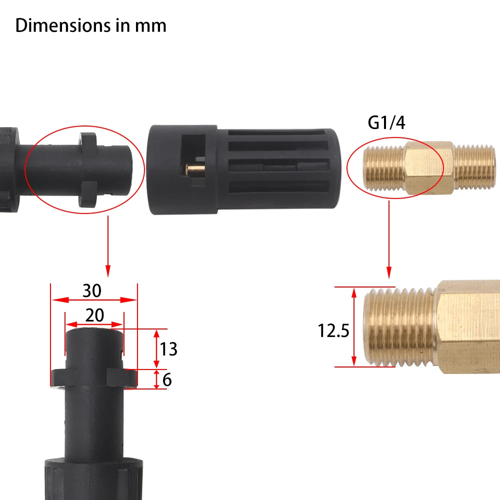 Pressure Washer Connector For Karcher K Lance Wand to Bosche/AR Blue/Interskol/Lavor/STIHL/M22 Water Gun Female Adapter