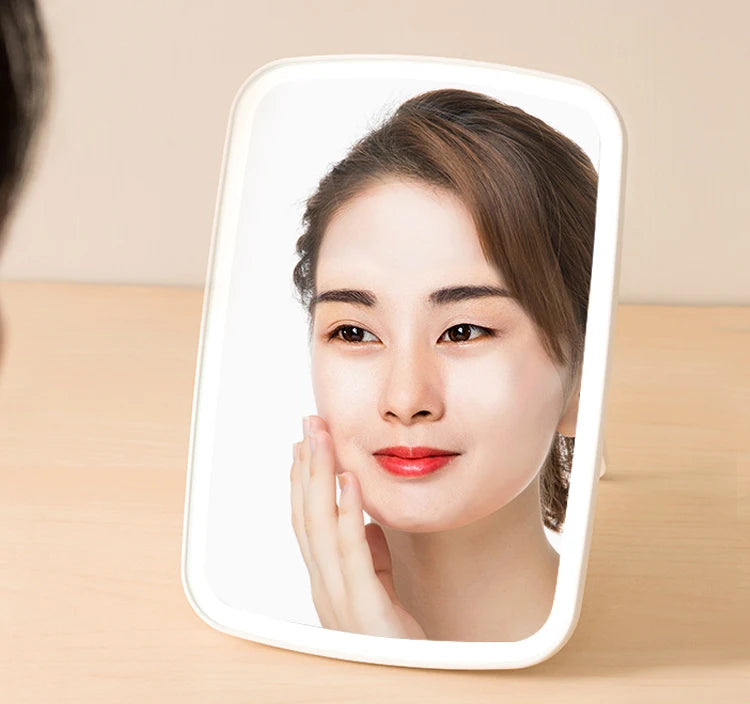 Original Youpin Led Light Mirror Jordan judy Intelligent  Makeup Mirrors Portable Rechargeable Desktop Touch-Screen Mirror