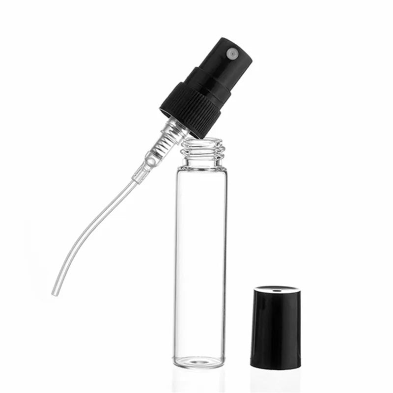 5pcs/pack 2ML 3ML 5ML 10ML Clear Mini Perfume Glass Bottle Empty Cosmetics Bottle Sample Test Tube Thin Glass Vials Amber