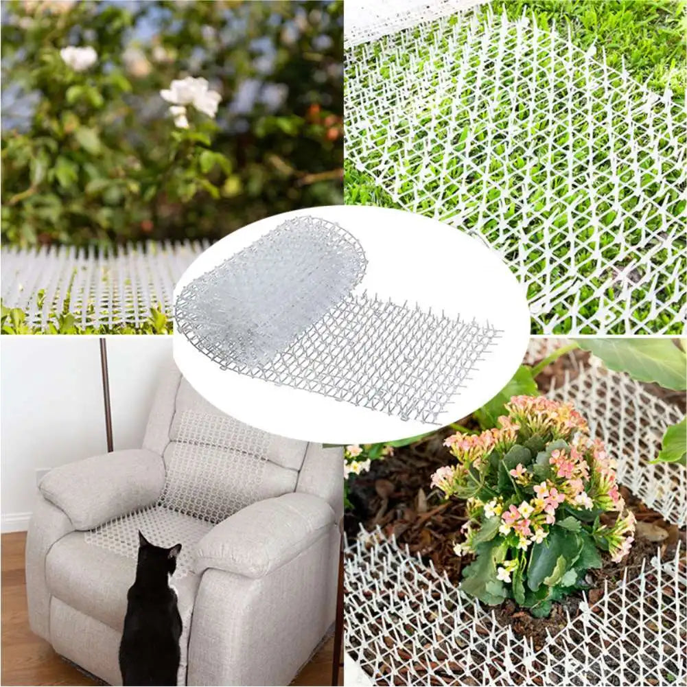 2/4/6M Garden Cat Scat Repellent Mat Prickle Strips Anti Cat Net Spike Deterrent Keep Cat Dog Away Digging Climbing Pets Supplie