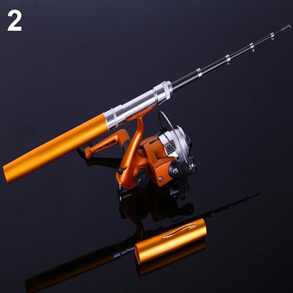 Telescopic Mini Pen Shape Portable Pocket Fish Spinning Rod Pole with Fishing Reel