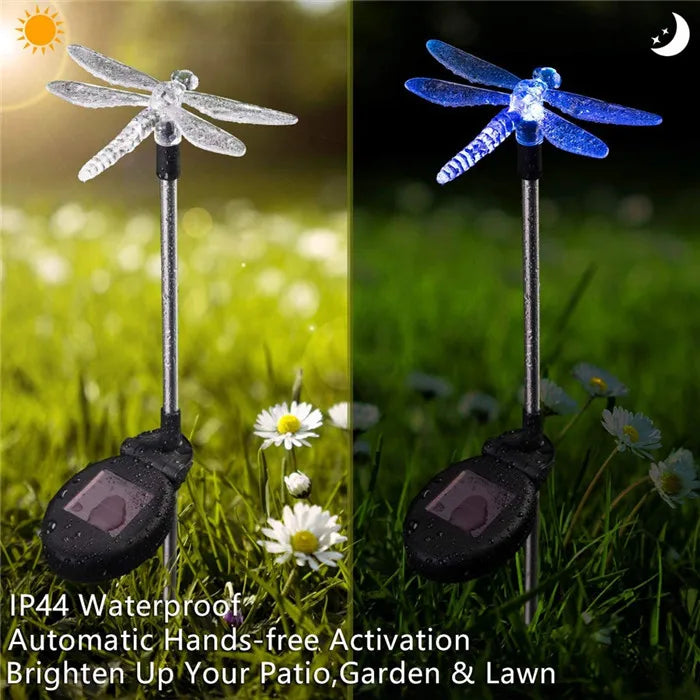 3 Pack Solar Garden Light Outdoor Solar Figurine Stake Light Color Changing Solar Landscape Light For Yard Lawn Patio Pathway