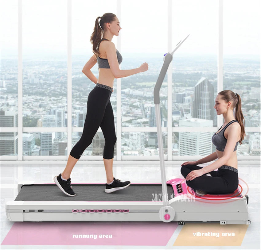 Q2 With Handrail Intelligent Treadmill Home Electric Folding Running Machine Foldable Walking Machine Indoor Fitness Equipment