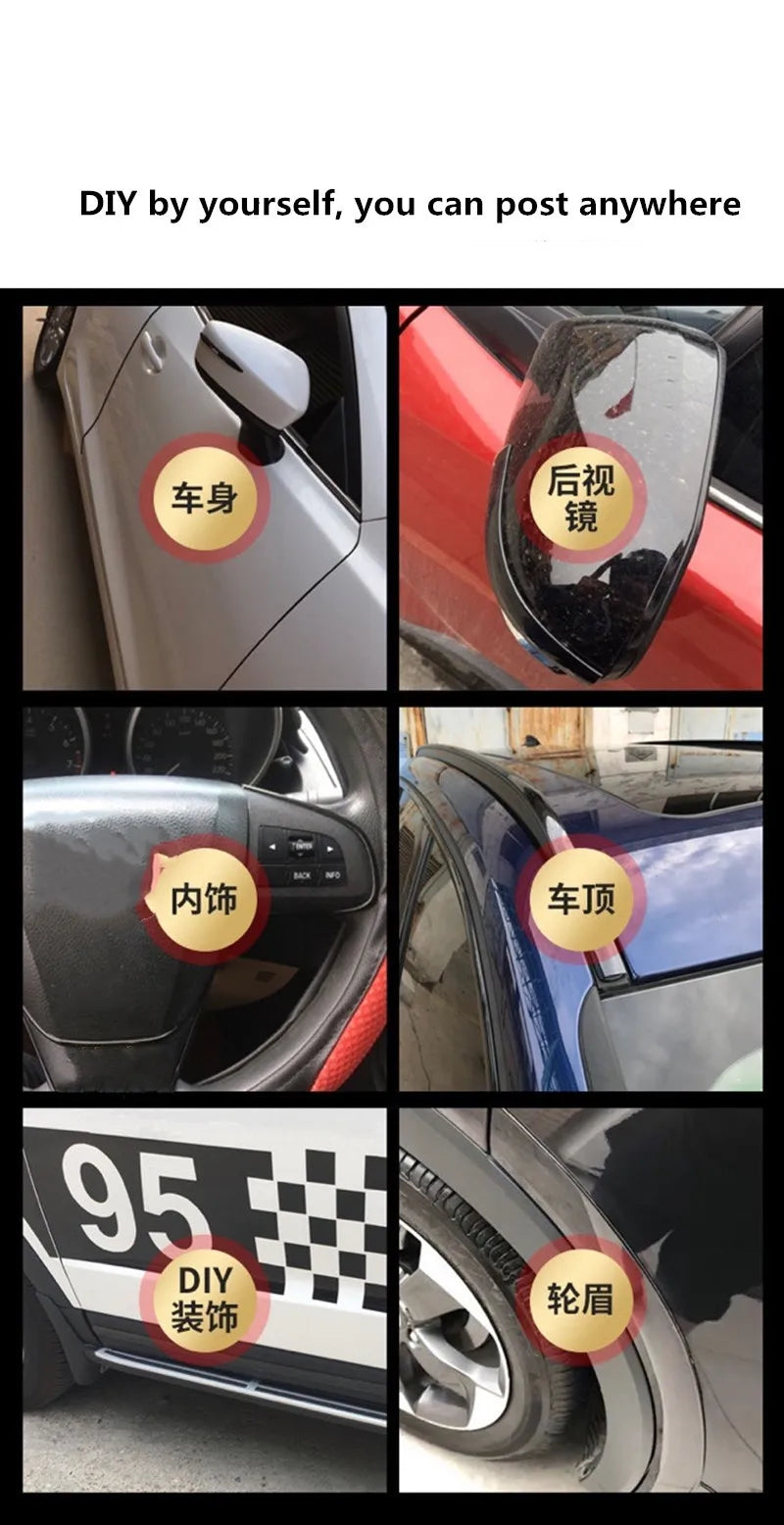 3M /5M DIY Car Bumper Self-adhesive red Decorative Strip Thickened PVC Material To Prevent Body Scratches Decorate Car Accessory