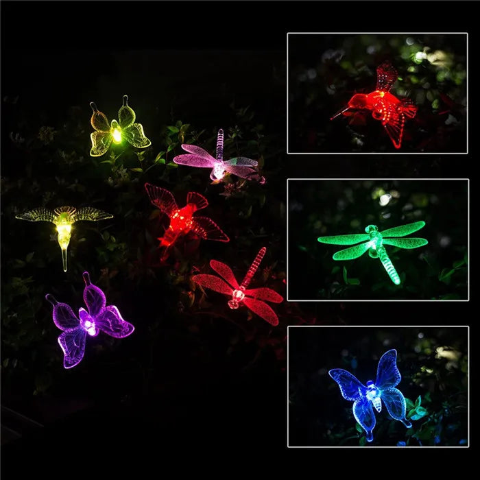 3 Pack Solar Garden Light Outdoor Solar Figurine Stake Light Color Changing Solar Landscape Light For Yard Lawn Patio Pathway