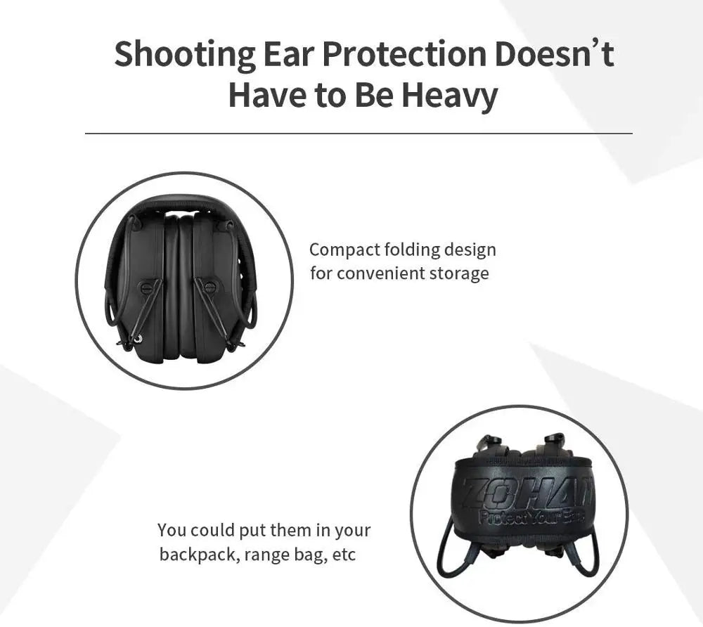 Electronic Shooting earmuffs Tactical headset Ear Protection Anti-noise Ear muff for Hunting Ear Defender Sound Amplification